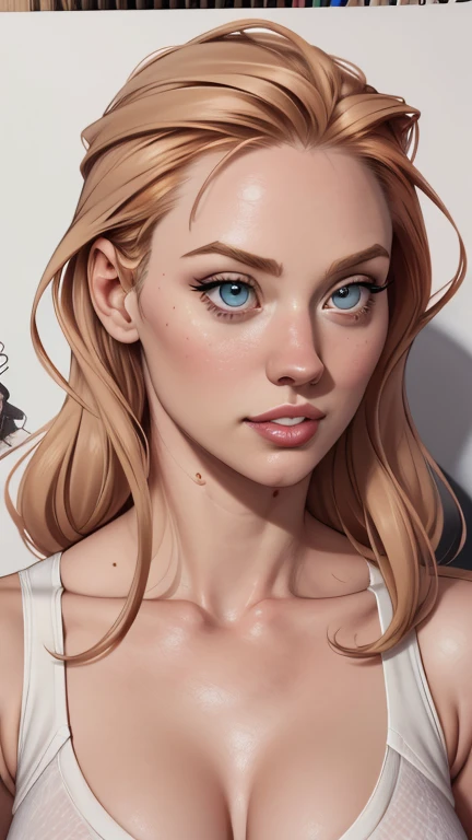 Female style Deborah Ann Woll beautiful breasts symmetrical medium breasts Fiona with war marks Cartoon image of a woman .Ilustra??o estilo desenho animado, estilo de arte dos desenhos animados, estilo de arte dos desenhos animados, digital illustration style, estilo um close de uma mulher com cabelos loiros e olhos azuis, rossdraws global illumination, Ross Empates 1. 0, style digite germe, digite germe e atey ghailan, Retrato por RossDraws, digite germe style, modelo uniforme | digite germe, extremely detailed digite germe, Ross empata 2. 0, digite germe detailed do