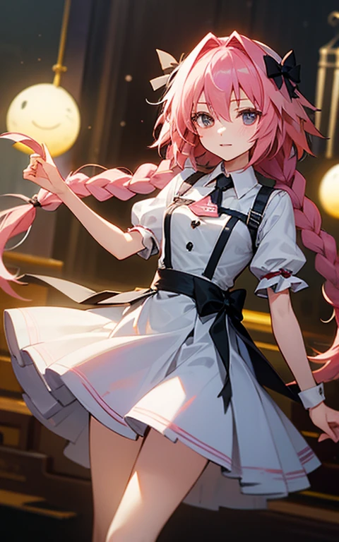 top-quality、hight resolution、detaileds、astolfo、Long braids、nffsw、a beauty girl、lightly dressed、Mare、