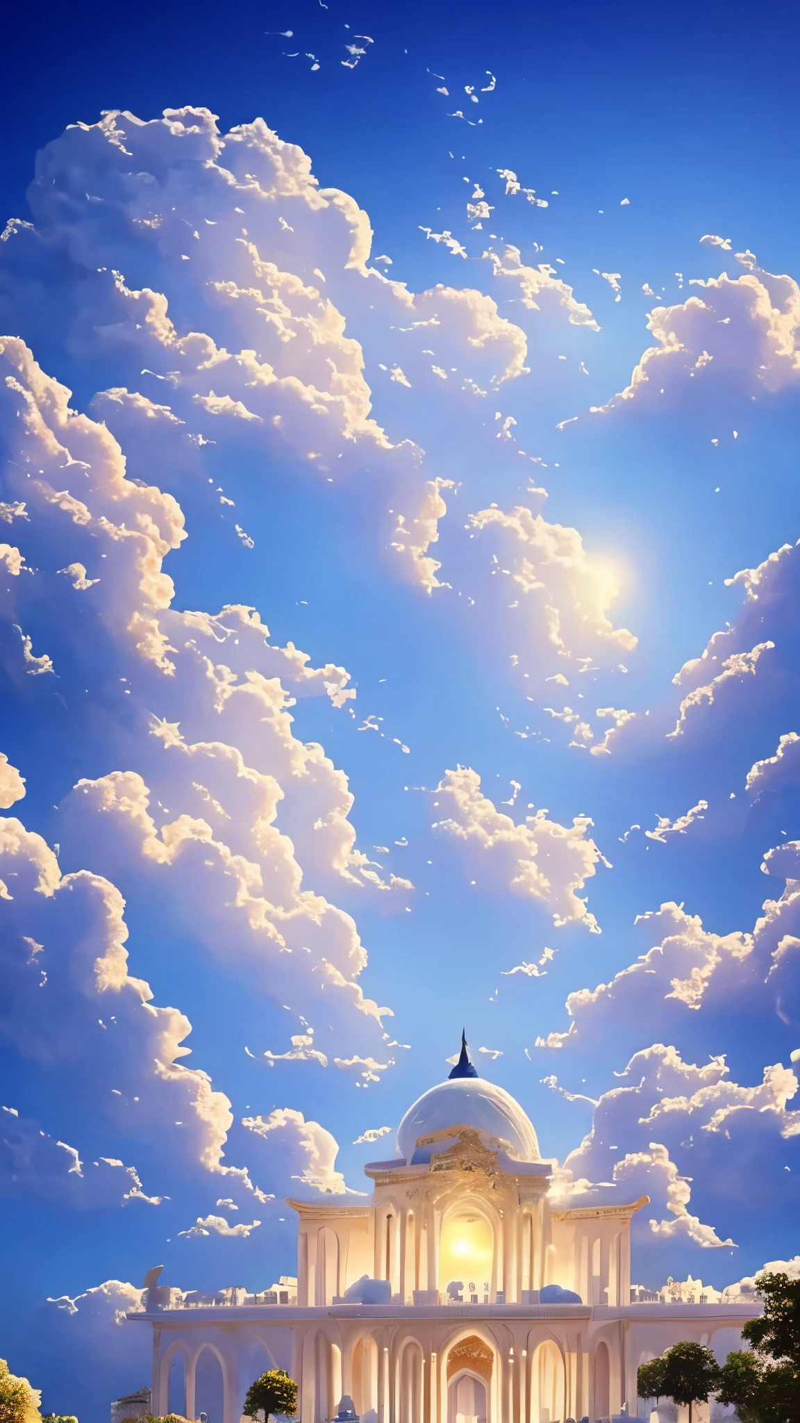 Cloud World, Angels flying around, Majestic gates and columns, sun、Moon and stars, in heaven,
masterpiece, best quality, Extremely detailed,
Sidon, Sidon style
(Reality), Extremely delicate and beautiful, Depth of Field, Film Grain, Professional lighting,
Photon Mapping, Radiosity, Physically Based Rendering,