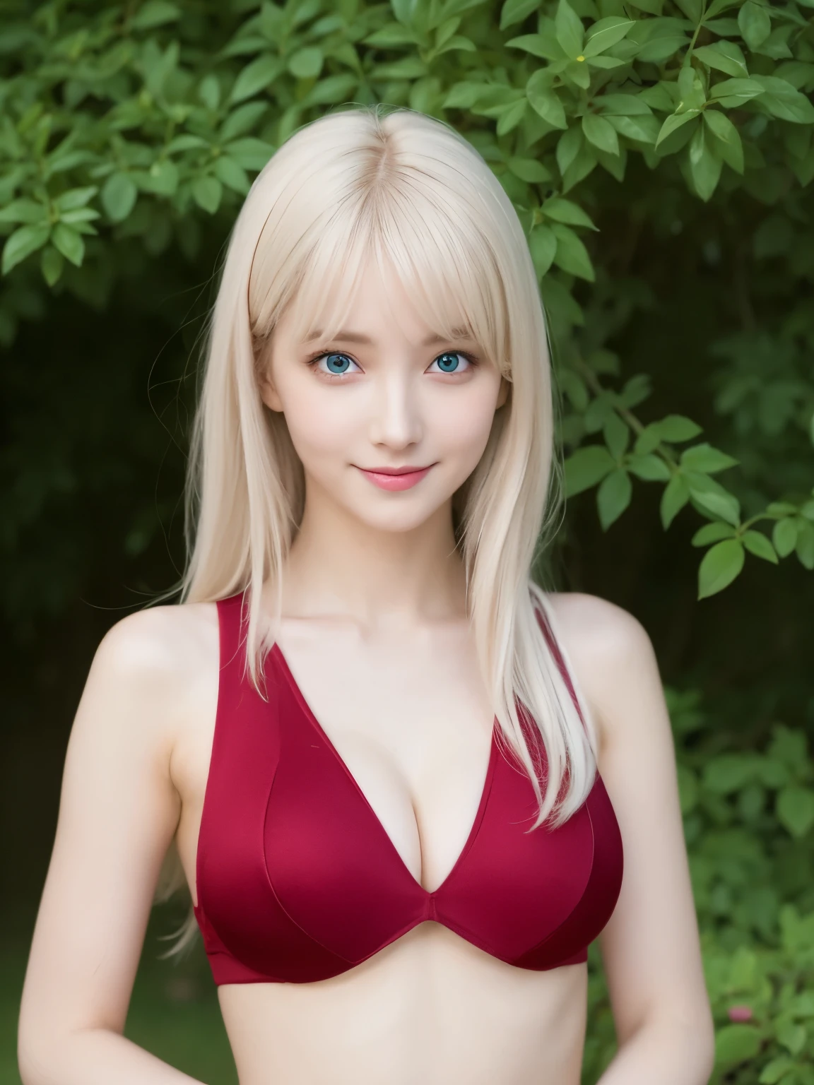 幻想的な空間に佇むbeautiful女性, ((Succubus:1.3)), 98k, {{masterpiece}}, highest quality, expensive quality:1.4), {{[[Front view}}, eye_touch,Multiple photo poses)]], Very cute face, and very pretty eyes, Cute Images, Cute Images, {{Half Body}}, {{{{{{{{Long legs}}}}}}}}, {{{{Sexy Body}}}}, {{{{{{背のexpensive女性}}}}}}, {{Height: 177cm}}, alone, beautiful, Lovely, Adorable, Pale skin, {{18〜22 year old German woman}}, look beautiful German girl and blue eyes or green eyes with platinum blonde hair color), Scandinavian German women, {{{{{{{{{{Half Girl}}}}}}}}}}, {{{{{{{{{{expensive_Heel}}}}}}}}}},Large Breasts，Beautiful belly button，Beautiful pelvis，Smiling