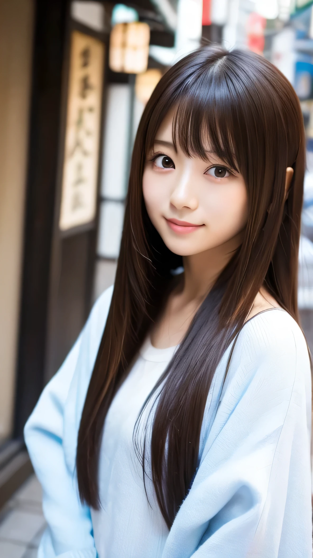 perfection high quality Japanese woman cute Long Hair front
