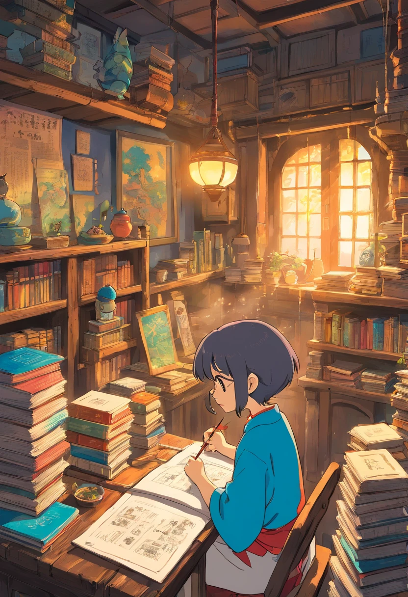 Ink and Quill some papers and books