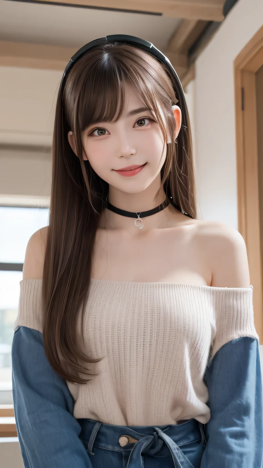 ((highest quality)), ((masterpiece)), (detailed:1.4), Images of beautiful cyberpunk women,Headphones、Heart-shaped choker、, Hmph(High Dynamic Range),Ray Tracing,NVIDIA,Super Resolution,Fantasy 5,Scattered beneath the surface,PBR Textures,postprocessed,Anisotropic Filtering,Depth of written boundary,Maximum resolution and crisp multi-layered textures,Albedo and Specular Maps,Surface Shading,Accurate simulation of material interactions,Perfect balance,Rendering with Octane,Two-color light,Large Diameter,Low ISO,White balance,Rule 3 points、8K raw data、Beautiful bright red eyes,Off-the-shoulder clothing,Great students,Delicate face and eyes,Long eyelashes,Blush Lash,Delicate and fluffy hair,Pink twin tails with light blue gradation,lip,Pure,Cute Face,pretty girl,Artistic Sense,Casual wear,Advanced Senses、, Beautiful hair accessories,Long hair and waist,Hair blowing in the wind,big eyes , huge shy smile , Raise your arms