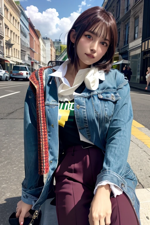 (masterpiece、highest quality、highest quality、Official Art、beautifulbeautiful:1.2)、(1 girl)、Extremely detailed、colorful、Most detailed、Official Art、unity 8k wallpaper、Very detailed、beautiful、highest quality、Short Bob, (Seductive pose:1.6)