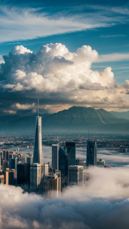 city built in the clouds