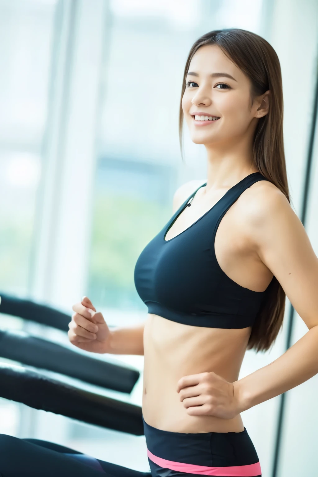 woman、smile、4K Yoga Wear、Leggings pants、profile