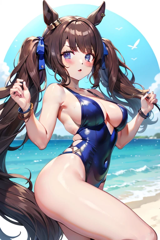 tosen jordan \(umamusume\), slingshot swimsuit