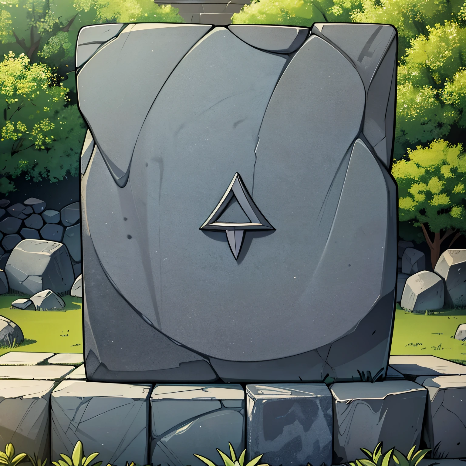 slate，Stone slab，Stone walls，Full of runes，Front view，Front view