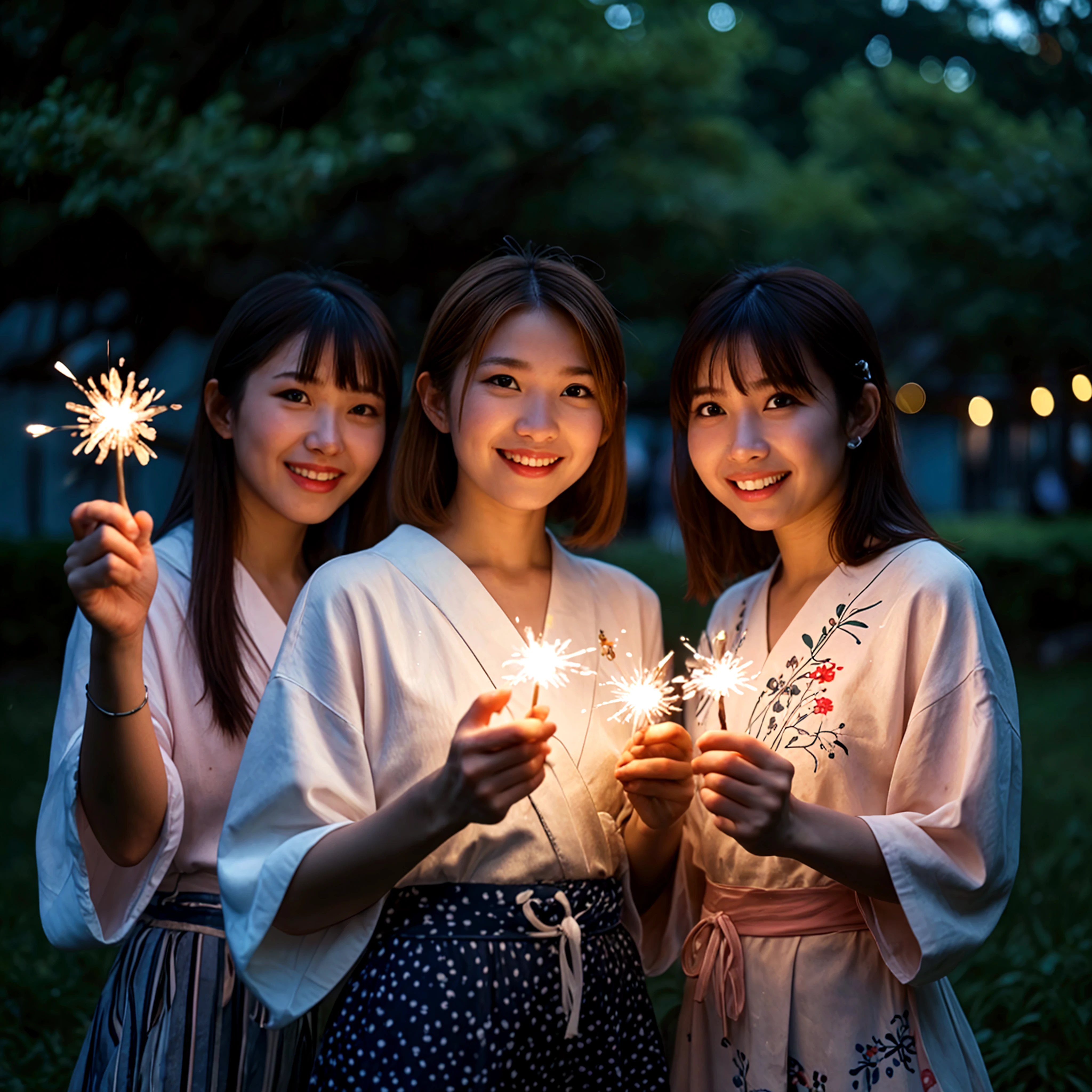 Countryside summer festival、Gion Festival、Opening a store、stall、firework、firework大会、The kids、Cute kids 