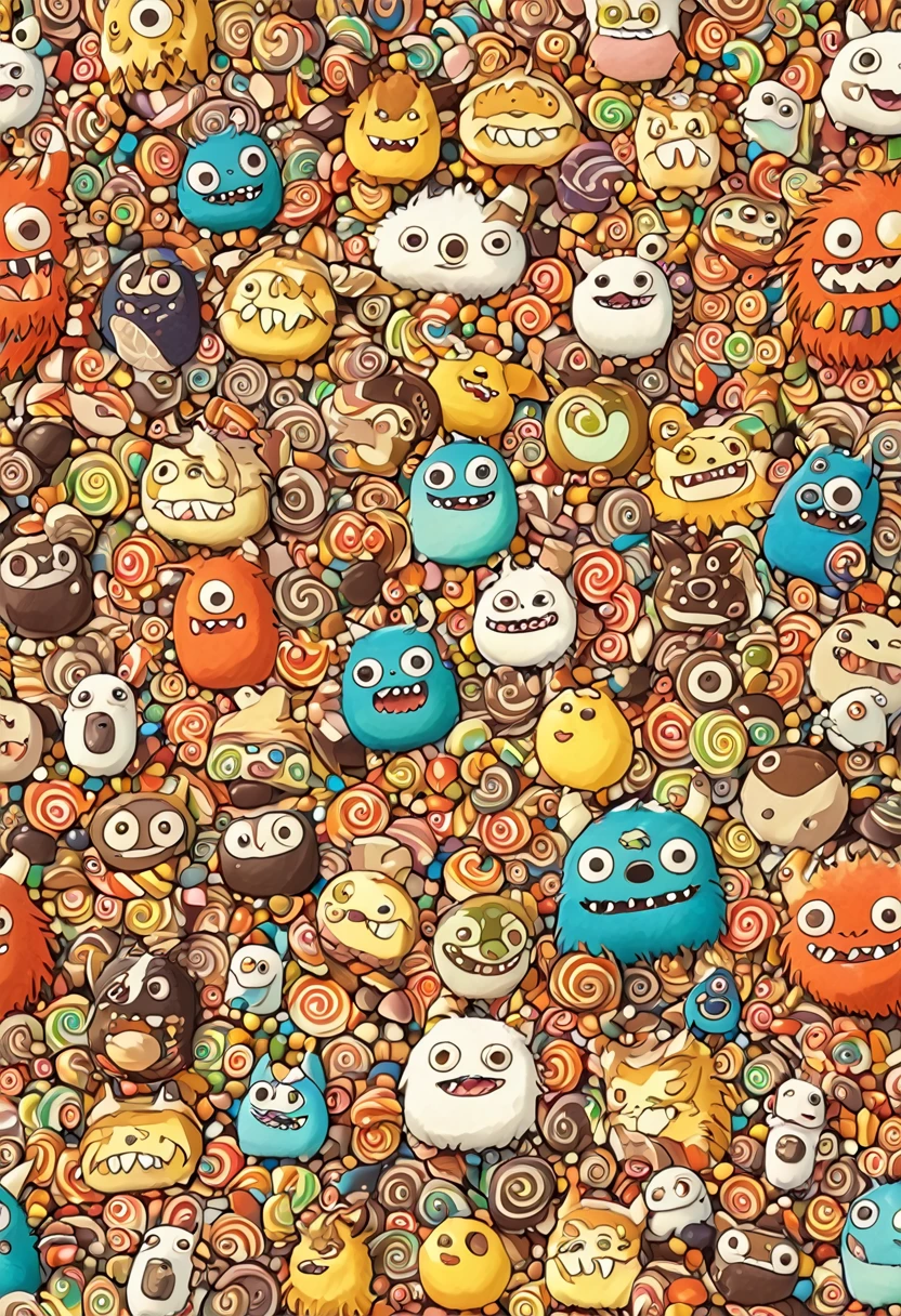 Delicious, Instagram-worthy candy monsters,cute,Little, StandardGBRedmAF, Studio Ghibli style