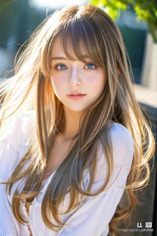 Photorealism、highest quality、超A high resolution、picture、Photos of very beautiful girls from Scandinavia、A cute and beautiful face down to the last detail、(Purelos Face_v1:0.008)、Beautiful Bangs、Alice in Wonderland、14 years、Glowing White Skin、Bangs between the eyes、Super long hair、Attractive natural platinum blonde super long straight silky hi-lighter hair、Big bright light blue eyes that shine beautifully、Random sexy poses、eyeliner、double eyelid、Ample breasts、Pant voice、Lewd Eyes