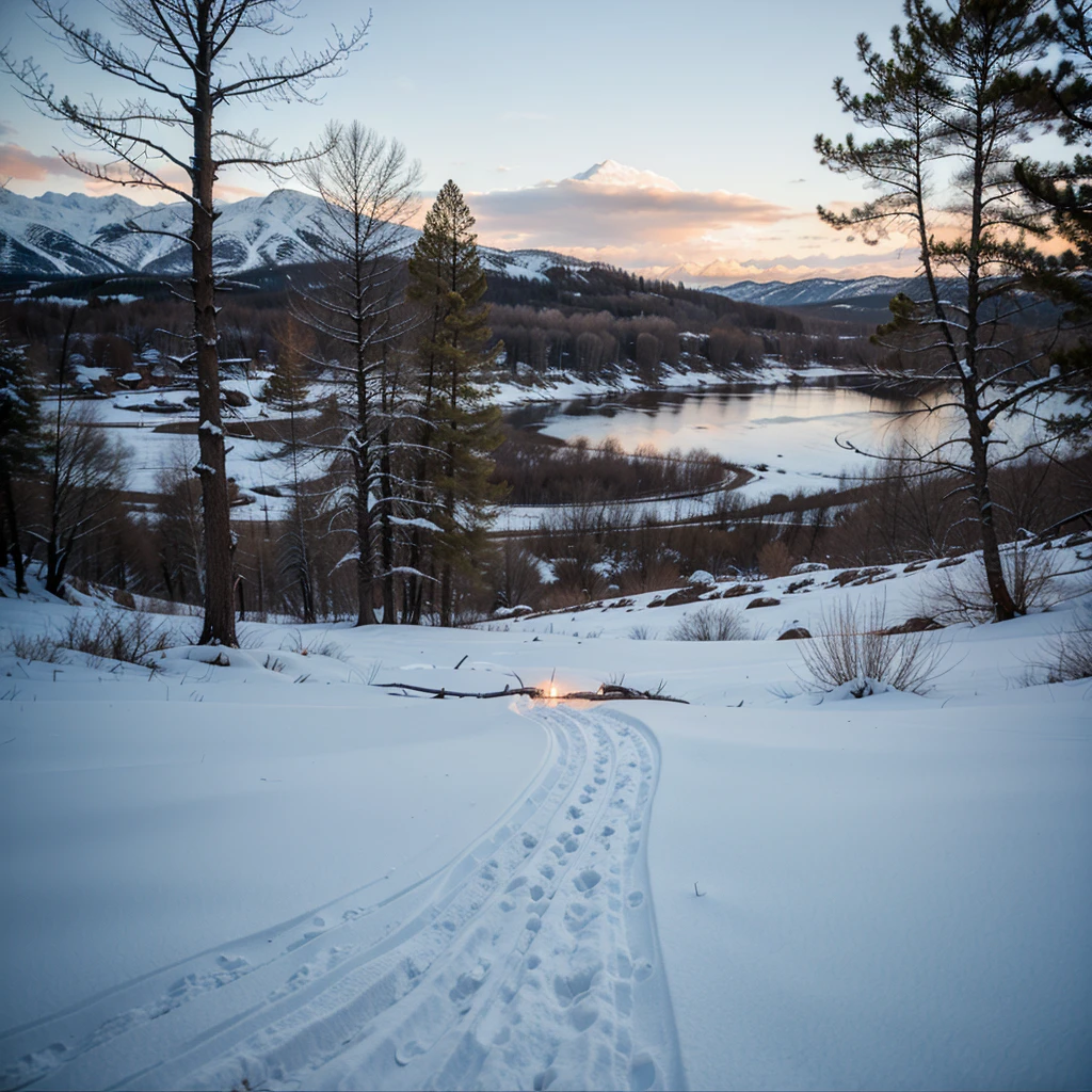 Landscapes ate in winter