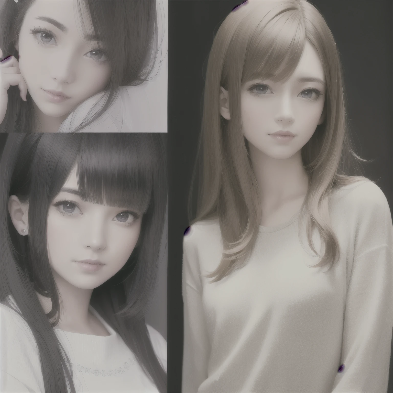 (highest quality, masterpiece:1.1), (Realistic:1.4), 女の子1people,three views,anime, anime,Portraiture, character, Realistic, 3D, people, 2D, mix,model, REAL people,