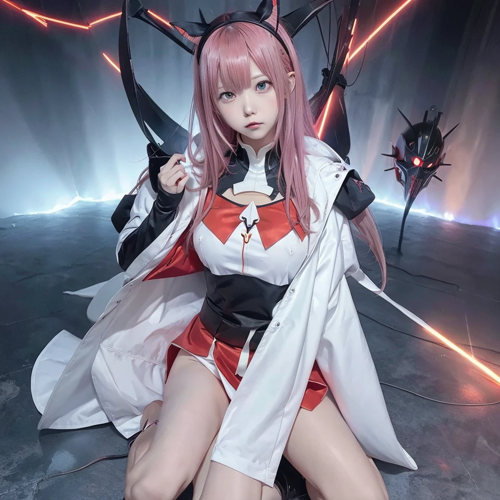 Zero Two / Darling in the Franxx ] Wearing a mask, Barbaric |, by Kamisaka Sekka, Barbaric art style, Beautiful art illustrations, Digital art on pixiv, Anime illustration, Colorful illustration, Supernatural art style, Strange and dark art style, Trending Anime Art, digital Anime illustration, tumbler, by Yanagawa Nobusada