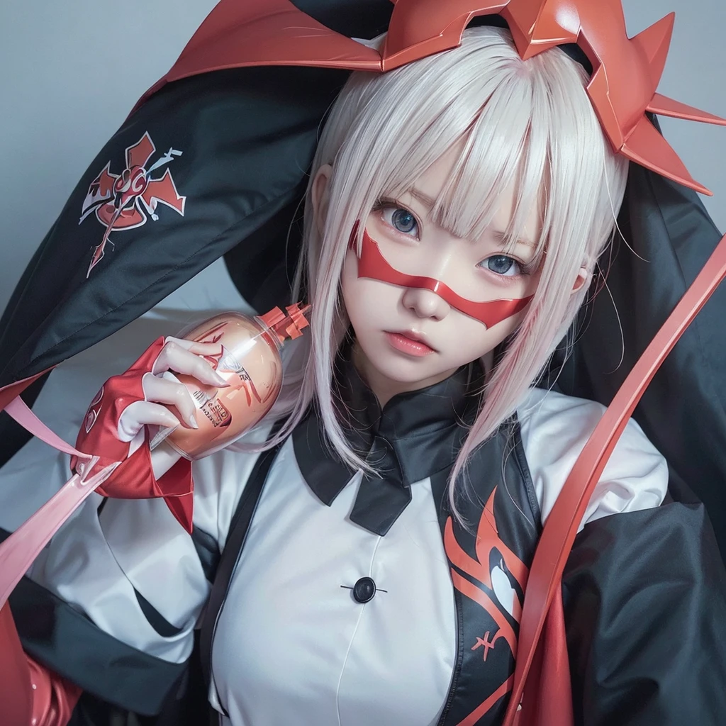Zero Two / Darling in the Franxx ] Wearing a mask, Barbaric |, by Kamisaka Sekka, Barbaric art style, Beautiful art illustrations, Digital art on pixiv, Anime illustration, Colorful illustration, Supernatural art style, Strange and dark art style, Trending Anime Art, digital Anime illustration, tumbler, by Yanagawa Nobusada