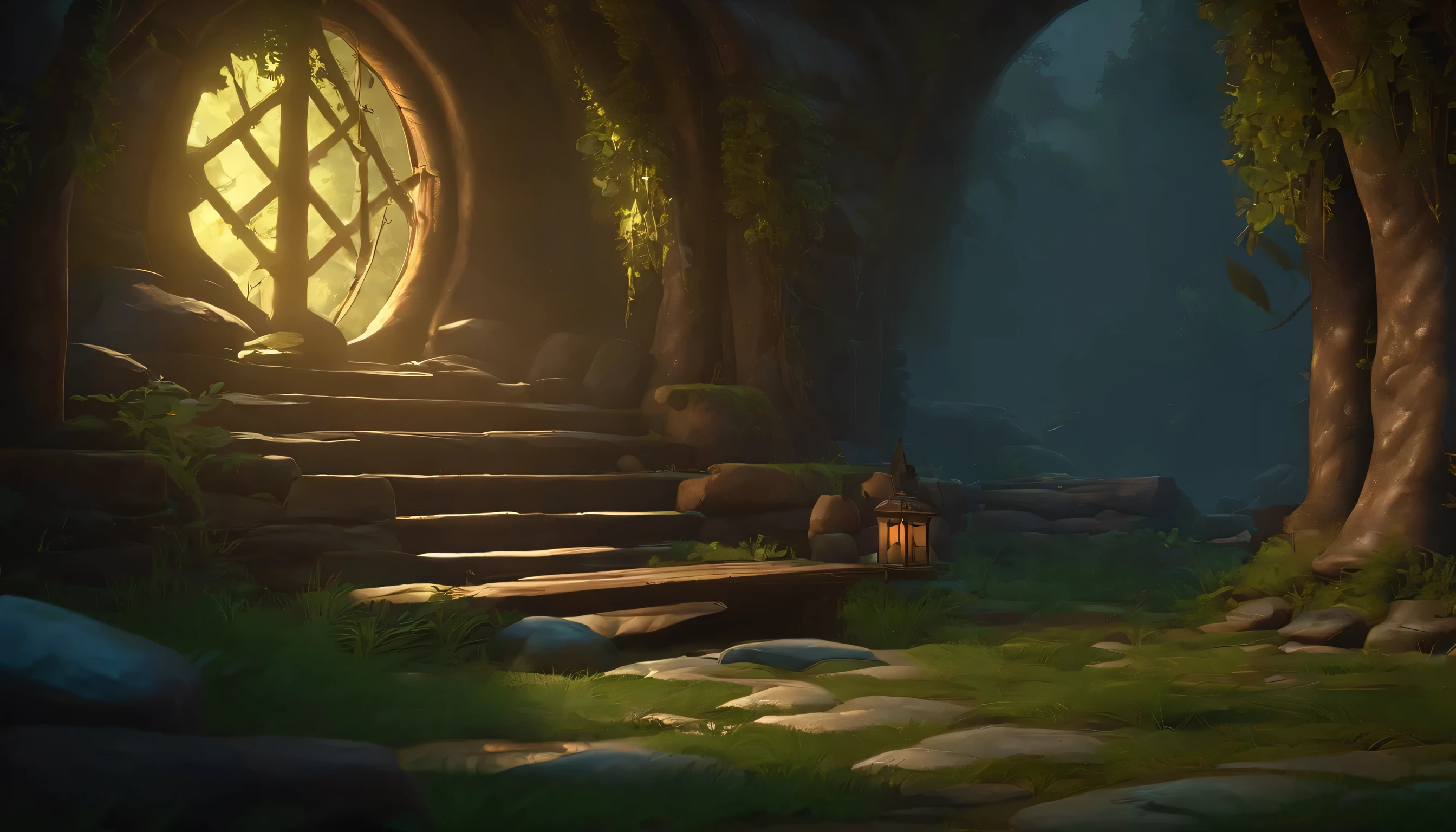 Indie Game Art, Isoscale, sad, Inside the Druid's Hut, dull