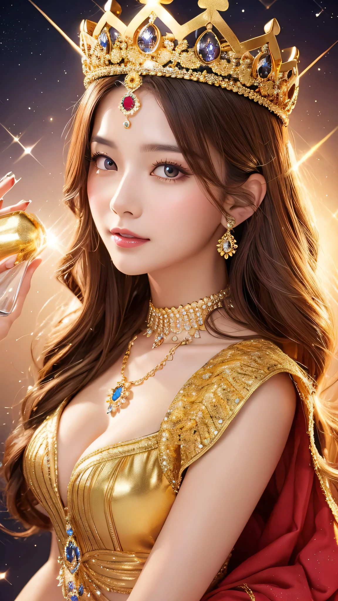 goddess gorgeous gold crown Sparkling
