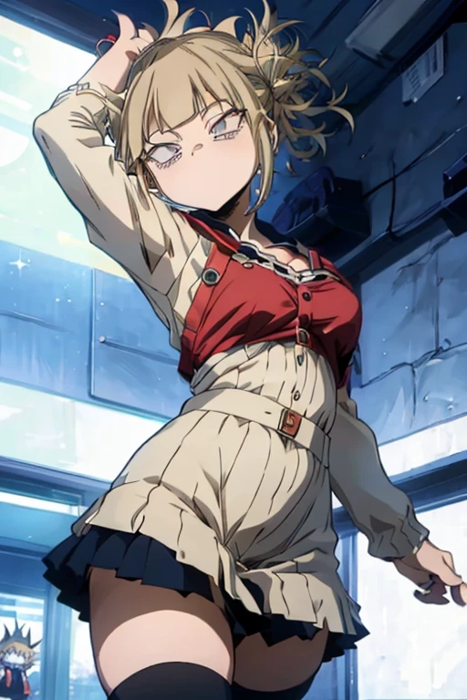 (himiko toga),(Anime),+,(Boku no hero academia),(kohei horikoshi),(wearing),(a sexualized Christmas-style dress)