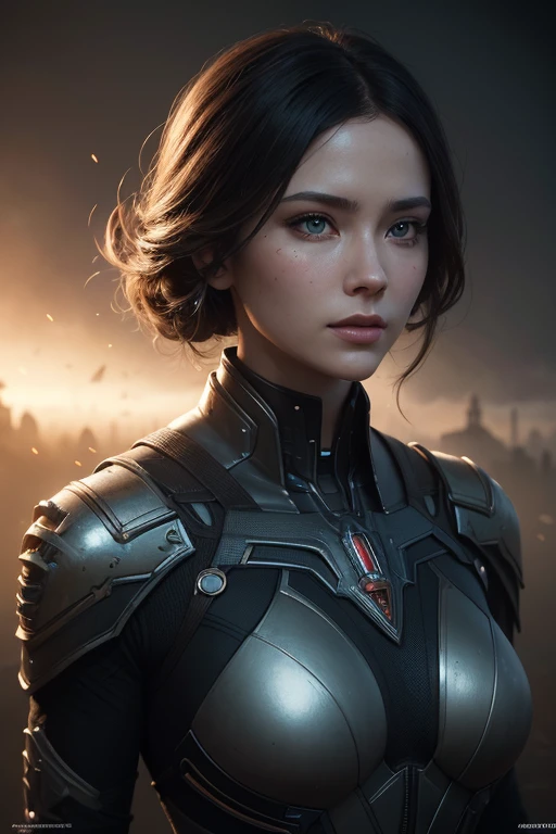 Vision of beautiful and terrible Apocalypse , by Vincent Di Fate, by Steve Argyle, by artgerm, Deviantart in the style of Tom Bagshaw, Cedric Peyravernay, Peter Mohrbacher by Ilya Kuvshinov, by frank frazetta, symetrical features, joyful, black phantom particles, smoke fog, realistic 4k octane beautifully detailed render, 8k post-processing, extremely hyper-detailed, intricate, epic composition, highly detailed attributes, highly detailed atmosphere, cinematic lighting, masterpiece, trending on artstation, very very detailed, masterpiece, stunning, flawless completion, lifelike texture