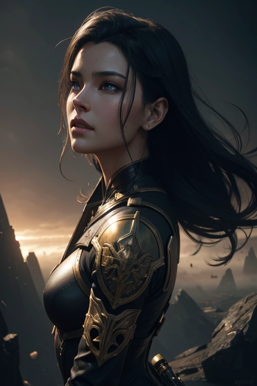 Vision of beautiful and terrible Apocalypse , by Vincent Di Fate, by Steve Argyle, by artgerm, Deviantart in the style of Tom Bagshaw, Cedric Peyravernay, Peter Mohrbacher by Ilya Kuvshinov, by frank frazetta, symetrical features, joyful, black phantom particles, smoke fog, realistic 4k octane beautifully detailed render, 8k post-processing, extremely hyper-detailed, intricate, epic composition, highly detailed attributes, highly detailed atmosphere, cinematic lighting, masterpiece, trending on artstation, very very detailed, masterpiece, stunning, flawless completion, lifelike texture