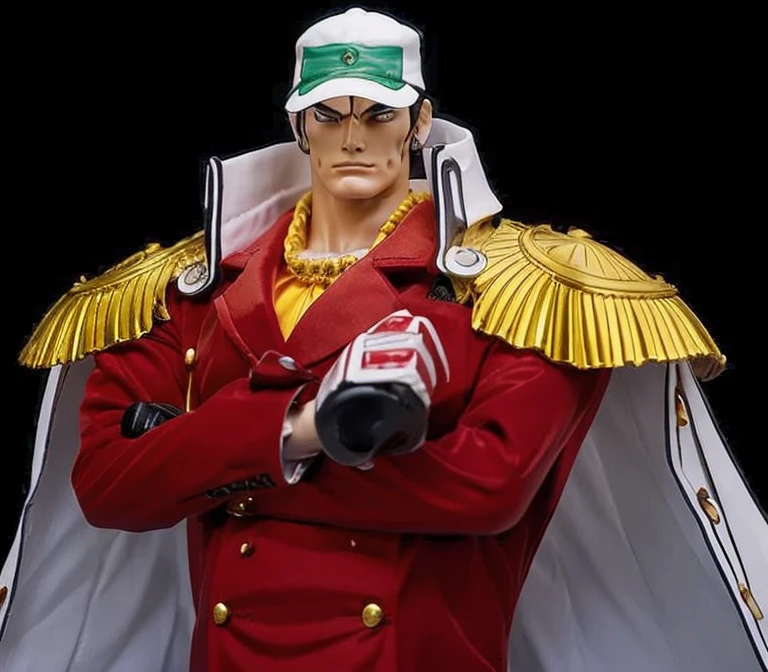 1male, Akainu, Red Suit, Realistic, ultra detail, 70mm lens