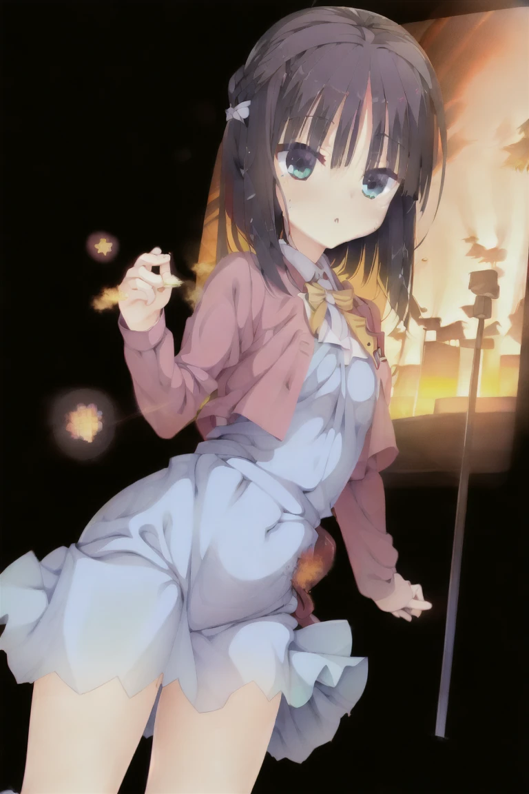 (Ultra-fine illustrations:1.2),(masterpiece, 8k), (最high quality, high quality:1.4), Perfect ???????, 超detailed, 超detailed,masterpiece background,美しくdetailedな背景, v8k wallpaper,Perfect design,Award-winning art,Atmospheric, break, 1 beautiful Naughty Girls,alone,(cute type:1.5),(Little:0.8),(cute type:1.5),(change:0.5),(Naughty Girls, cute, Full of energy, change face,My breasts are a little swollen),(Black Hair, Messy Short Bob, Story Me, ピンクのeye:1.55 ),(Full of energy, 間抜けな笑face, 悪いface:1.2),(white bunny ears headband:1.2), break, , Blazer Style, classroom, Sunset sky, Backlight, slow, MIDD, break,Wakame seaweed,Wakame seaweed,Wakame seaweed,(Cowboy Shot,from the front :1.5) , break,(Blurred Background:1.3),(Absurd, High resolution, Super Detail Art),Cel Shading,clearカラー, Optical Effects, beautiful写真, Bright glow, Mysterious atmosphere,(Close-up of a girl:0.7), Mysterious light particle effect,Manga influence, Beautiful line drawing,expensive_solve, clear_image, expensive_Contrast, 8k, Sparkling, beautiful_detailed_face_and_eye, (Black Hair:1.25), 白 eye,