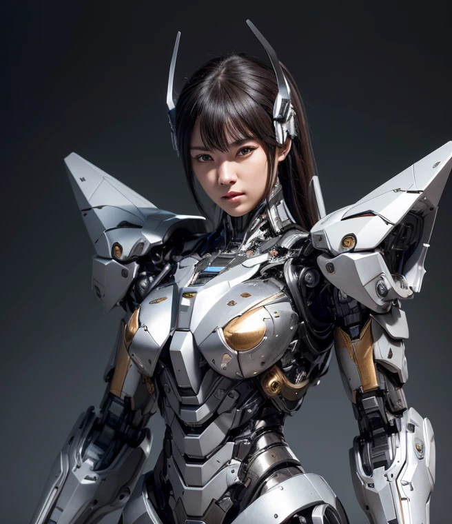 Textured skin, Super Detail, Attention to detail, high quality, high quality, High resolution, 1080p, hard disk, beautiful,(Cyborg Girl),Breast missiles weapons,beautiful cyborg woman,Mecha Cyborg Girl,Battle Mode,Girl with a mechanical body