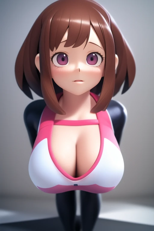 Ochako uraraka. 3d busty busto 350cm ((mejor calidad)), ((obra maestra)), (detallado), cara perfecta