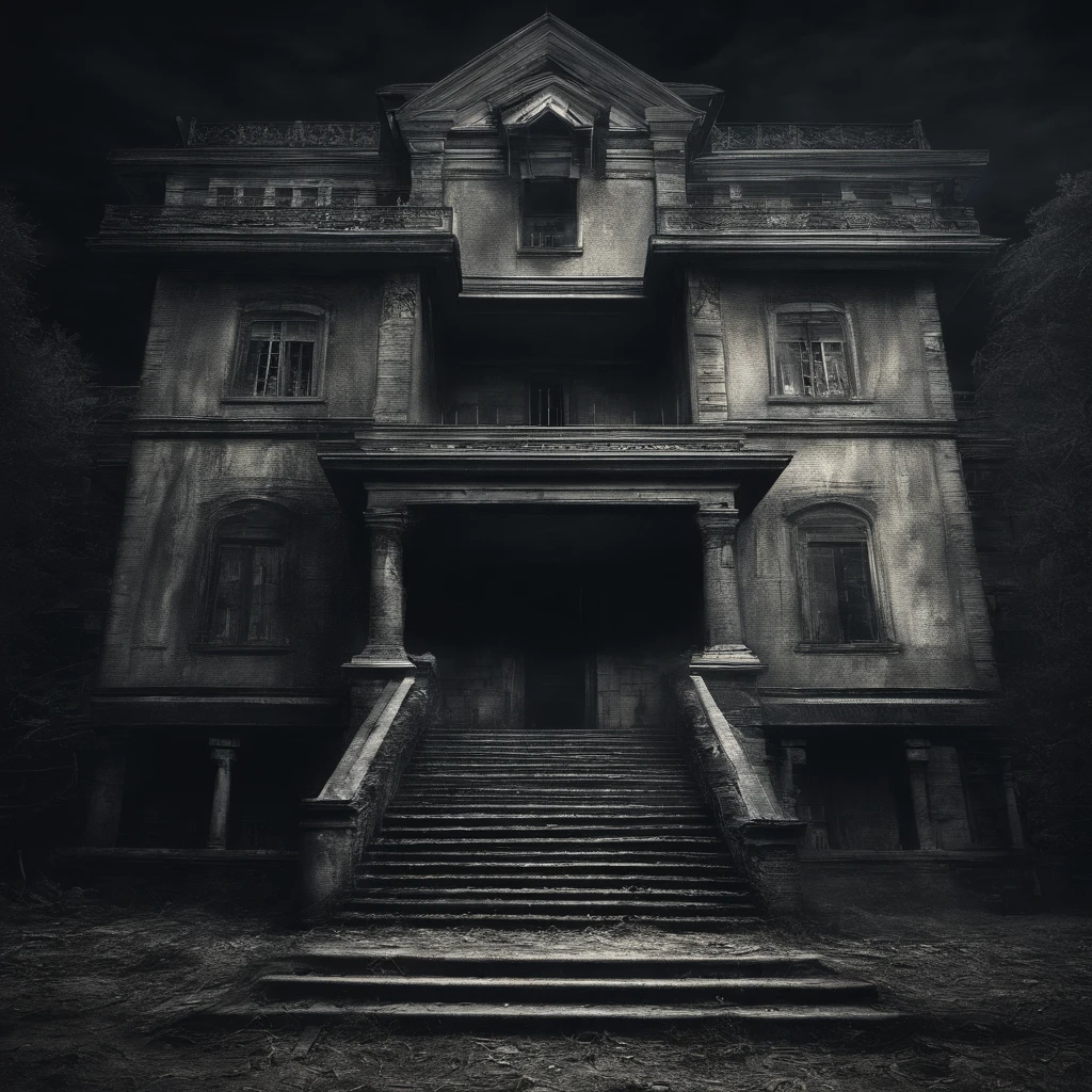 Mysterious Mansion、A creepy smiling face appears on the wall、Screaming Face