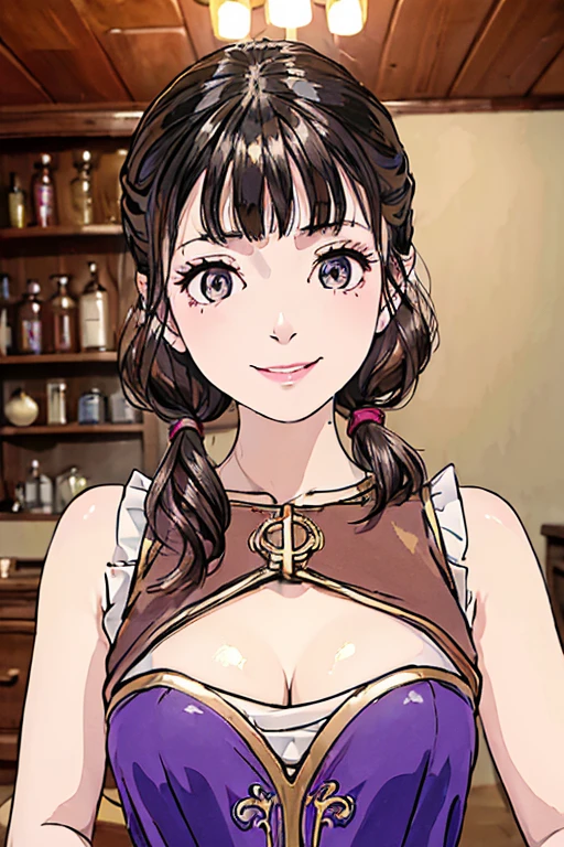 (fantasy:1.5),(8k,masterpiece, top quality, best quality,beautiful and aesthetic:1.2,professional illustrasion:1.1,ultra detail:1.3,perfect lighting),extremely detailed,highest detailed,incredibly absurdres , highres, ultra detailed,intricate:1.6,(Alchemy Workshop:1.4),A girl mixing,Medicine in many small bottles,holding small potion,colorful:1.4,zentangle,(a girl 26yo old),(cute girl),pointed chest:1.3,(double breasted:1.4,under bust:1.4), Amazing Cleavage:1.1, thin waist, medium ass, Raised sexy, (small breast: 1.4) posed cleavage:1.2,(female alchemy fashon:1.3),(highly detailed beautiful face and eyes,firm breasts),oily skin,((bronde hair, long pony tail hair)),thin pubic hair,cute,lovely,beautifuk alchemist costume,smile,in the Alchemy Workshop,smile,seductive weak smiling,(with sparkling eyes and a contagious smile),open mouth, Looking at Viewer,
