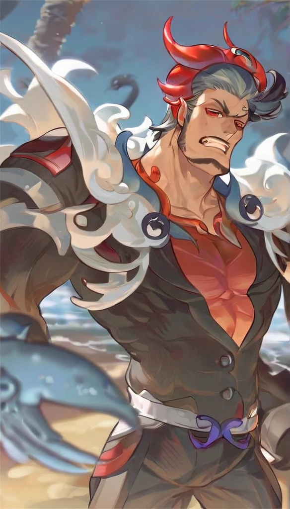 Crab as a male super villain