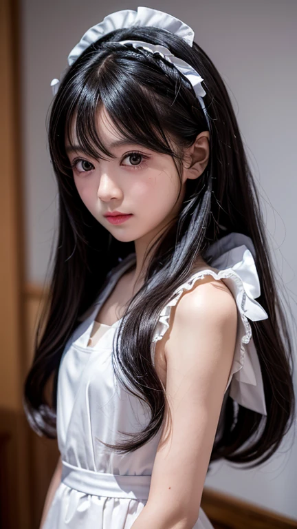 Very young baby girl。Long Black Hair