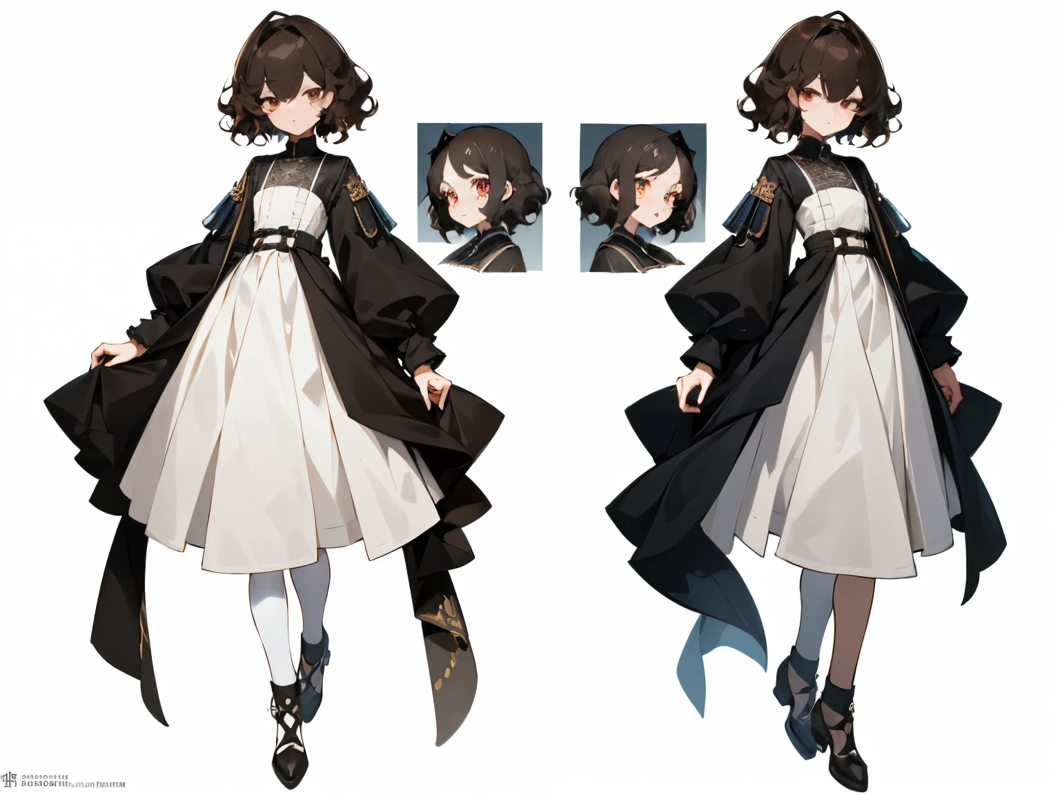 masterpiece: 1.6, highest quality: 1.4, Live Images: 1.2, Intricate details: 1.2, Charterner v2: 1.2, 1 Female full body character change,
exterior: Young people: 1.25, thin: 1.3, Light brown eyes, Medium chest, Fine grain, quality eyes,
Clothing: Mechanic Accessories:
hair: 黒hair, short hair, disheveled curly hair,
compensate: nature, Shiny skin,
(Single Background, White Background: 1.3), Multiple Views, Multiple Views of the same character in the same outfit: 1.3.