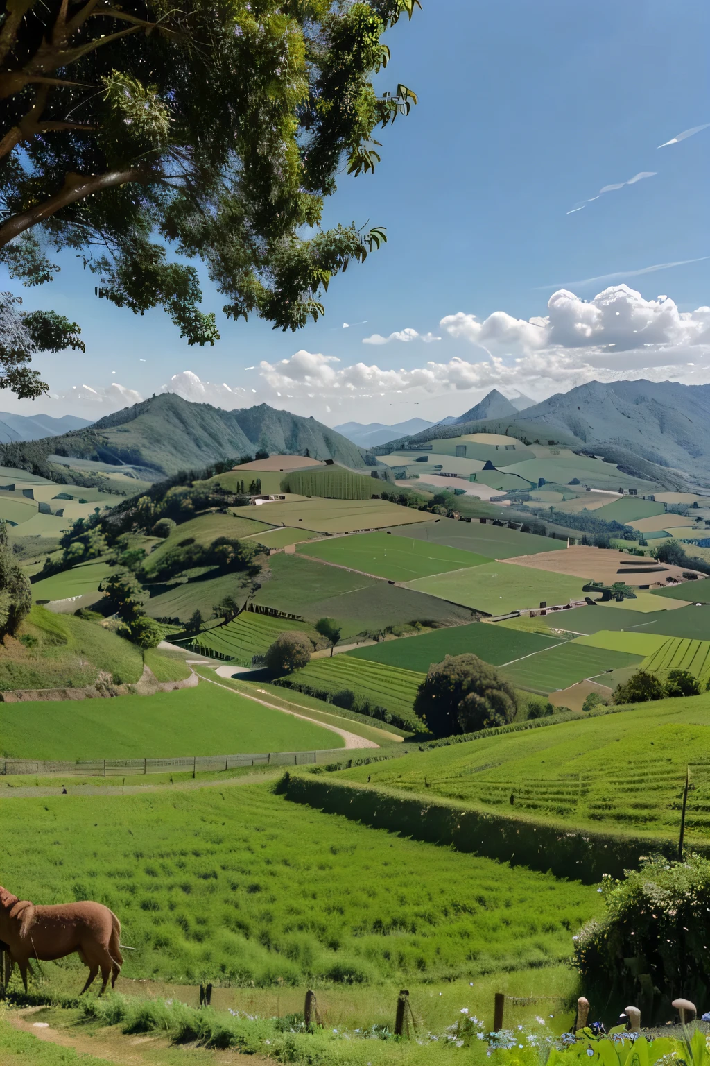 um vale remoto e pitoresco, where mountains met lush green fields under a crystal blue sky, There lived an elderly farmer named João.