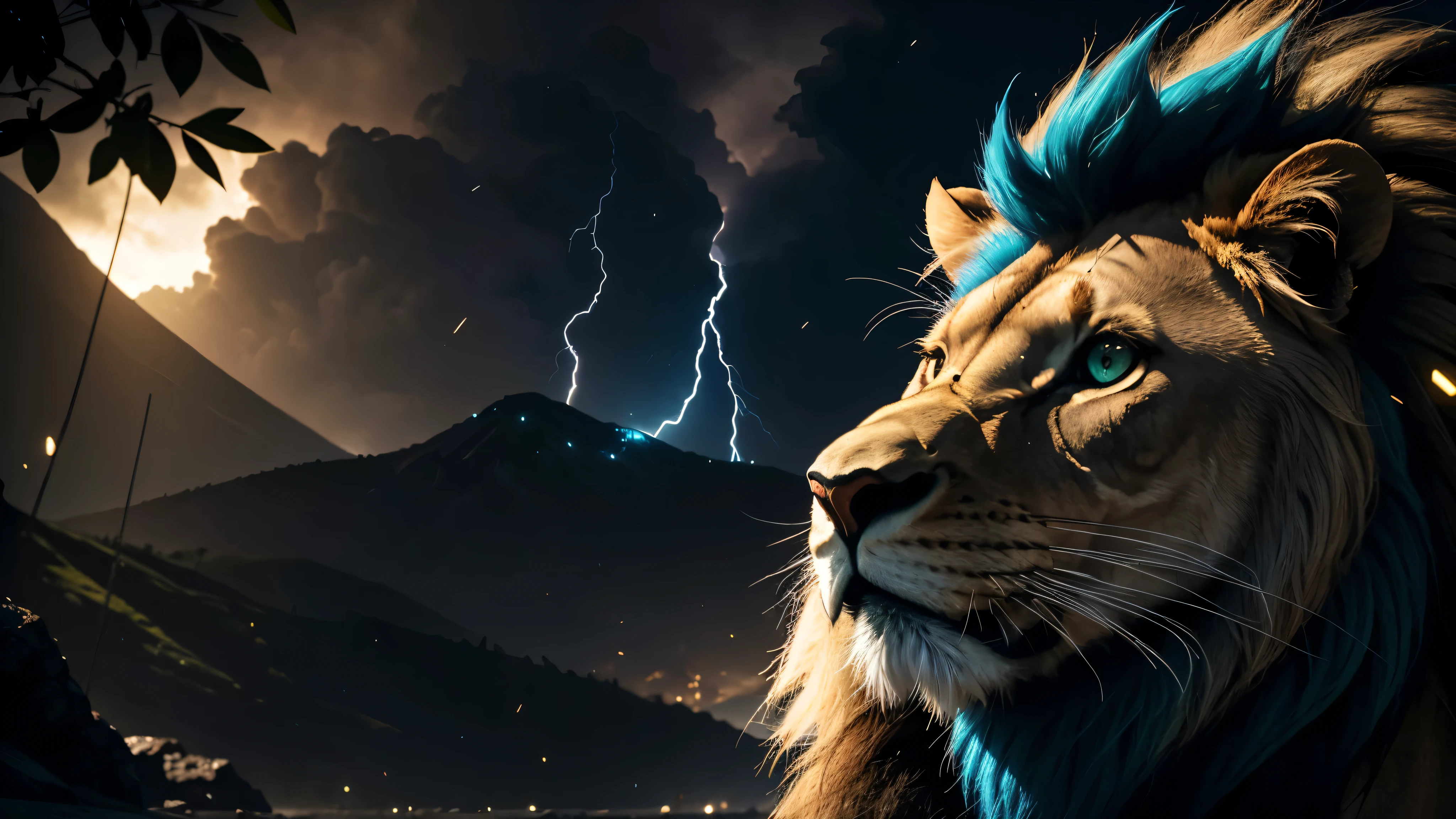Lion, Divine Lion, naturais, Thunder Azul, Realistic Lion, rei, Realista detalhado, Realista detalhado 16k, Eletricidade Detalhada 8K, Texturas realistas de 8K, Cores Fotorrealista 8K, fogo azul, Realista detalhado Fire Bolt, Poder Preto e Azul, Poder do Thunder, Divino realista, Detailed Realistic Creature 8K, Detailed Realistic Sky Light, Detailed Realistic Face, Detailed Realistic Fire 8K, Detailed Realistic Thunders, Sombras UltraRealistas 8K, Contraste Ultra Realista 8K, Nitidez Detalhada Ultra Realista 8K, Natural Realism 8K, Fotorrealismo UltraHD 8K, Natureza, Linda, Rendering, fotorrealista, UltraHigh definition, 4k, texturasdetalhadas, Thunder, sombras detalhadas, cores detalhadas, neon blue, luz azul, Raios, Poder azul, Natureza Linda, Grande Divino, luz azul, Thunder Azuls, Coroa Rei, raio, Electric Power Screw, contraste detalhado, Contraste realista, high resolution, cores detalhadas, fogo, eletricidade, divina criatura, 8K, Realista detalhado, 16k, 8K, High definition, contraste detalhado, Contraste realista, high resolution, cores detalhadas, fogo, eletricidade, divina criatura, 8K, Realista detalhado, elegante,