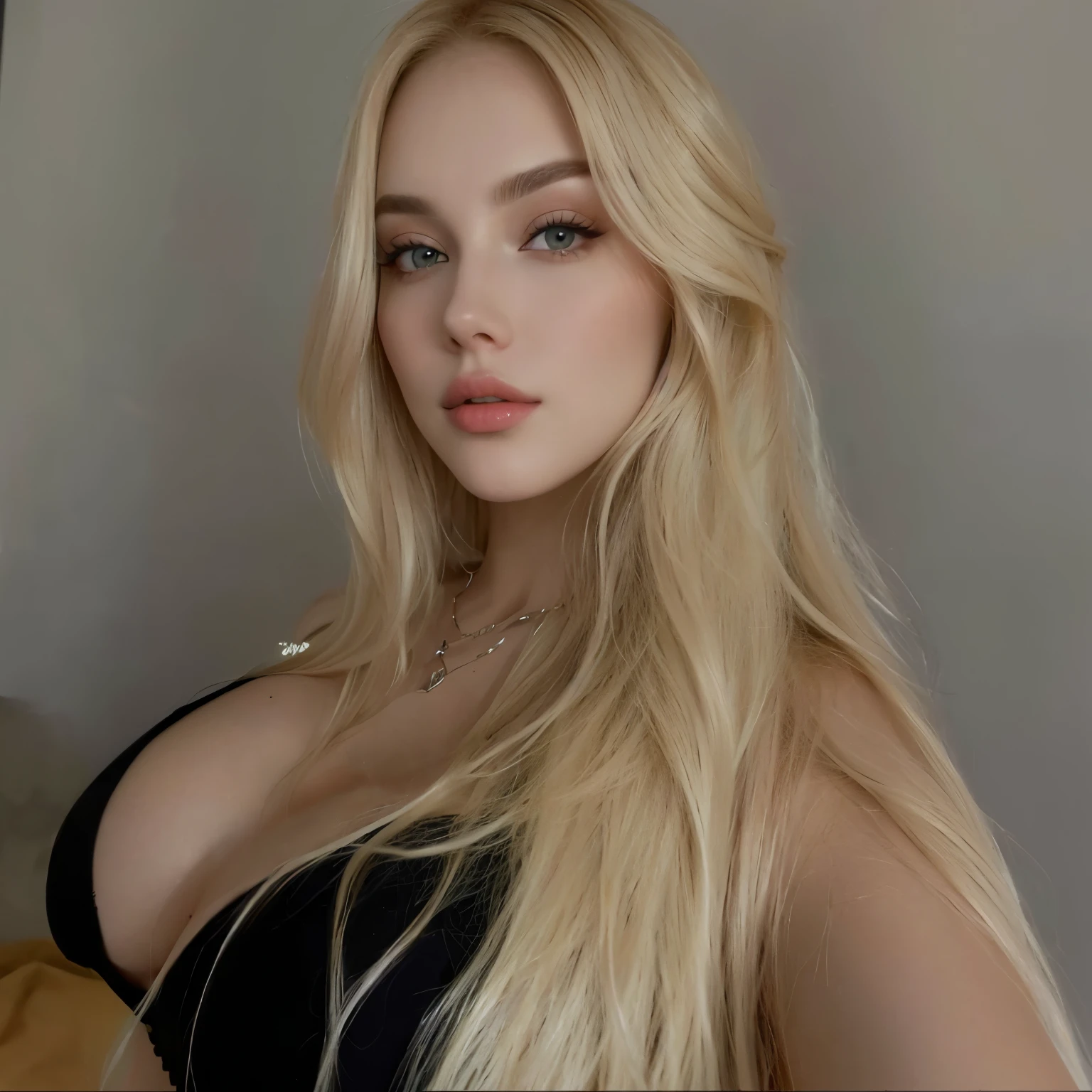 blonde woman with long hair posing for a photo in a black bikini, Yelena Belova, longos cabelos loiros e olhos grandes, namorada russa, angelawhite, garota sexy com longos cabelos loiros, angelina stroganova, ava max, Anastasia Ovchinnikova, Anna Nikonova aka Newmilky, longos cabelos loiros e olhos grandes, uma loira linda, mulheres loiras