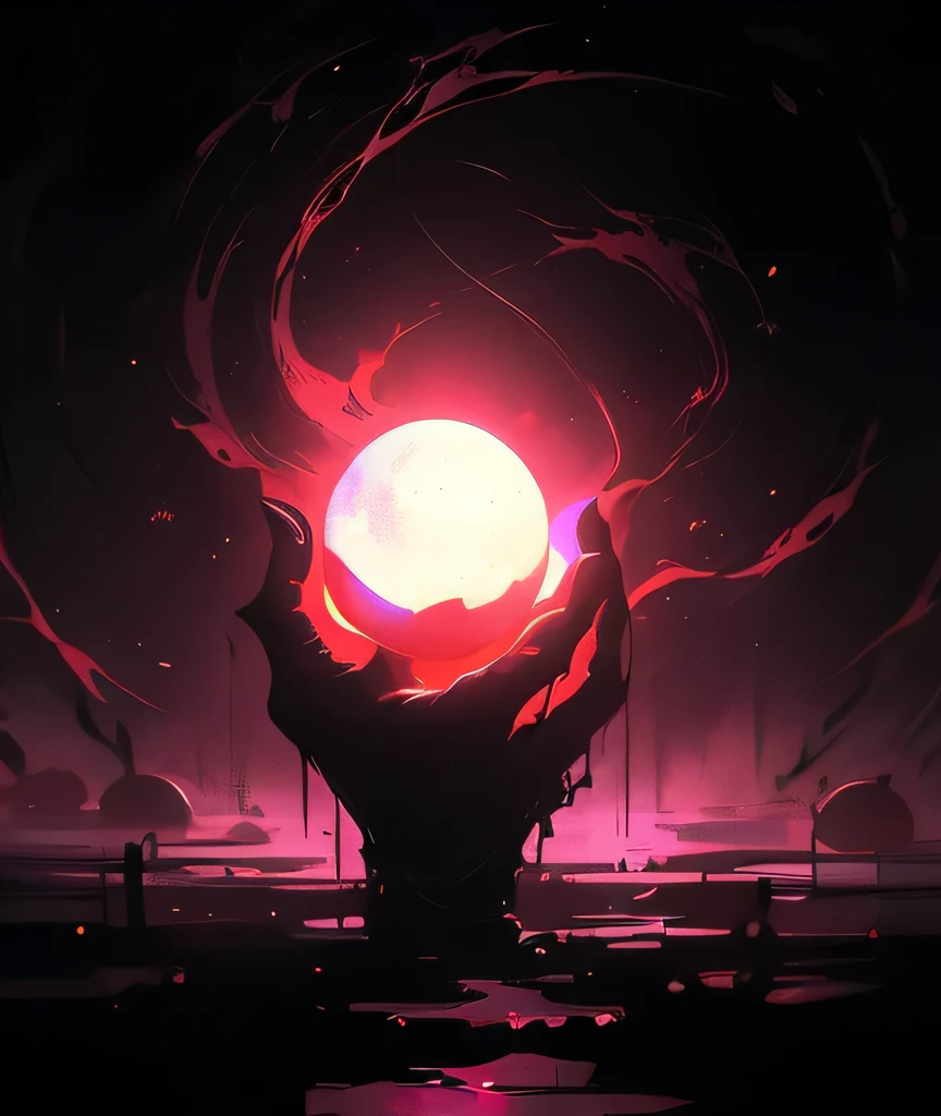 a glowing magic orb,void dark background,cinematic lighting,ethereal,mystical,surreal,dramatic atmosphere,high contrast,chiaroscuro,moody,dramatic lighting,cinematic composition,cinematic framing,digital art,concept art,hyperrealistic,8k, highly detailed, photorealistic