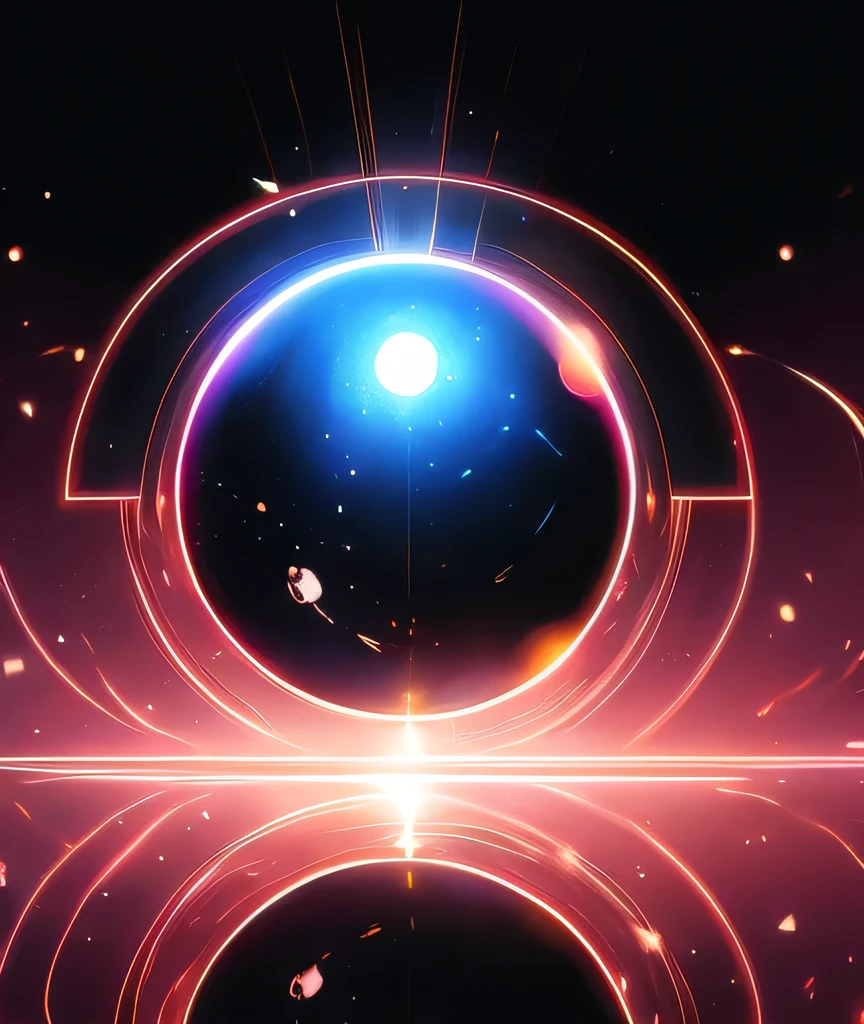 A glowing orb that’s embodied light, void background