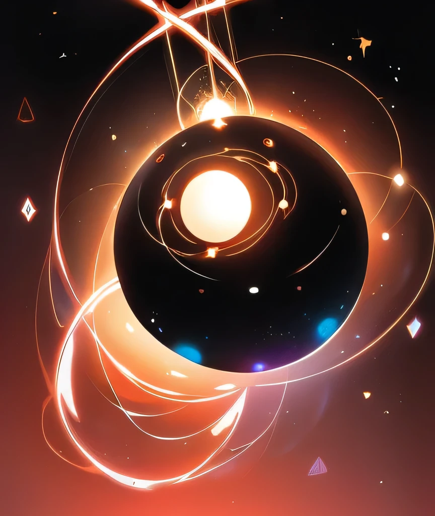 A glowing orb that’s embodied Order, void background