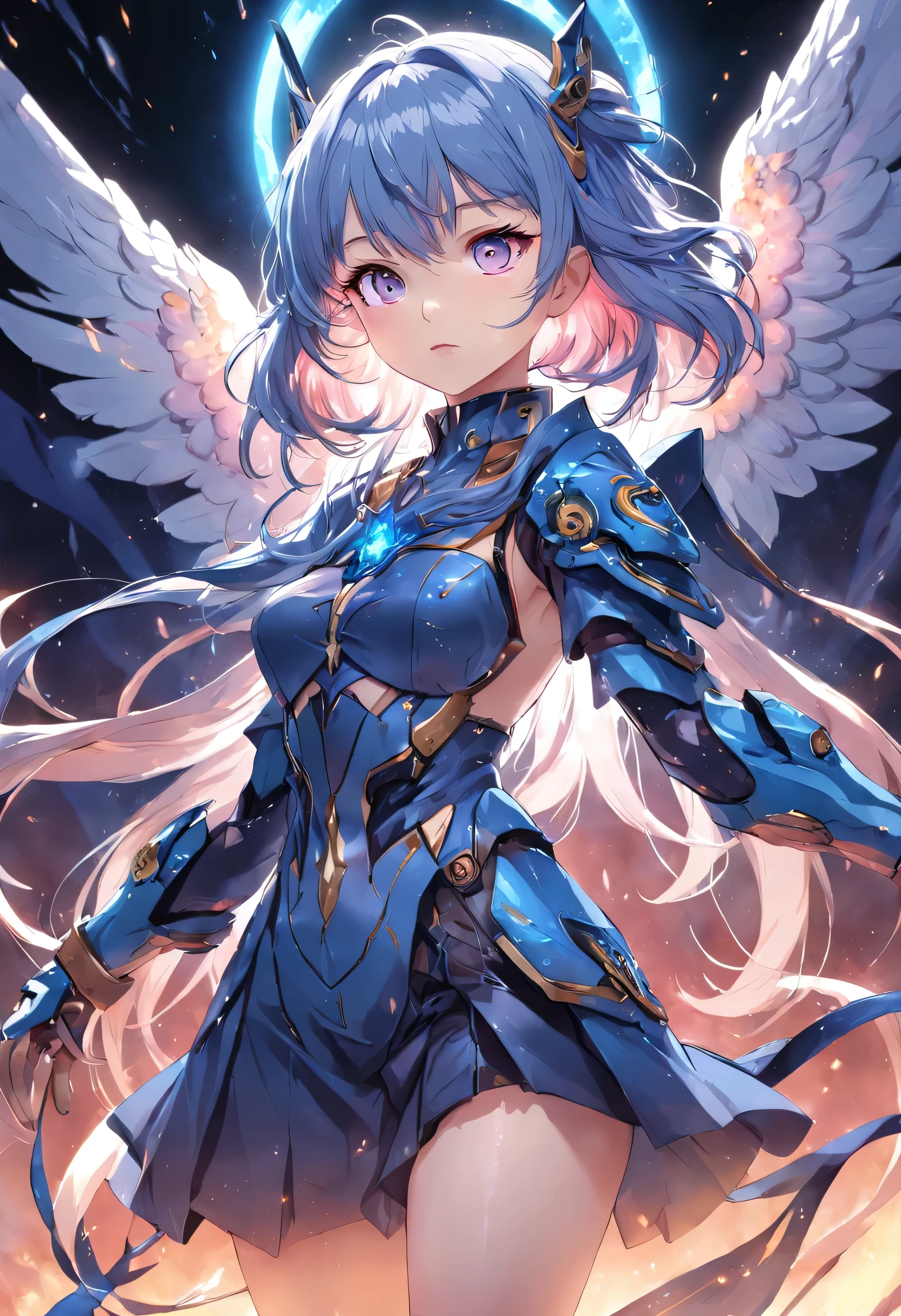 obra maestra, mejor calidad, Color plano,arte oficial, (ultra detallado),(ILLUSTRATION),1 chica,vestido de batalla, full of energy, Sombra, (una chica extremadamente delicada y hermosa con pupila),++++(todo el cuerpo)