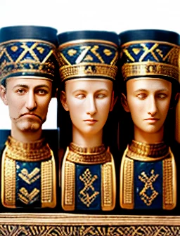 group of Babylonian Jew together 4k image, focus on face.