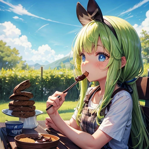 Chocolate chip cookie eating slime
