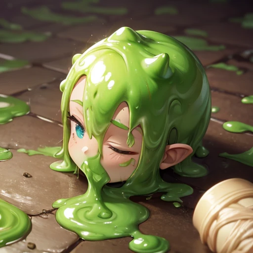 Chocolate chip cookie eating slime