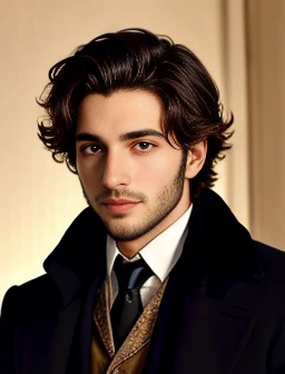a handsome sephardi jew heartthrob, focus on the face.