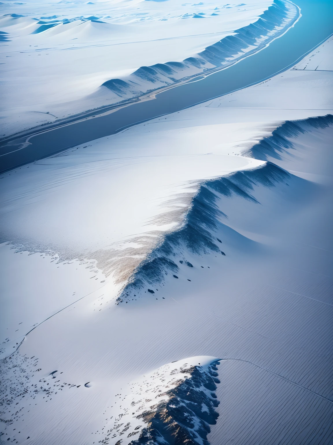 snowy plains, ultra detailed, high quality, 8k resolution