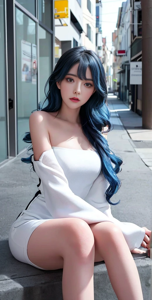 (cinematography Hutsune Mikuc haracters),1 girl,  solo,  {beautiful and detailed eyes},  medium breasts,  smile expression,  natural and soft light,long twin tail hair with pony,  hair blue by the breeze, delicate facial features, eye smile,  very small earrings,  20yo,Glamor body type, (aroused face,   face,  Glamor body type,  blushed face:0.9),((nervous and embarrassed)), sharp-focus,  beauty mix,  FilmGirl,  shy smile, (wearing  Black cargo pants, tight black T-shirt, brown boots),(standing pose, model pose:1.4), film grain, detailed fingers, beautiful and aesthetic, masterpiece, high contrast,  bokeh:1.2,  lens flare,  (vibrant color:1.4), (muted colors,  cinematic lighting,  ambient lighting,  side lighting,  Exquisite details and textures, cinematic shot, perfect tone,  (Bright and intense:1.2),  wide shot, (body view:1.5), ultra-realistic illustration, Siena natural ratio,  Best Quality,  photorealistic,  ultra-detailed,  finely detailed,  high resolution,  perfect dynamic composition,official art, digital illustration, best studio quality, 32k UHD, octane render, sharp focus, smooth rhythm, elegant