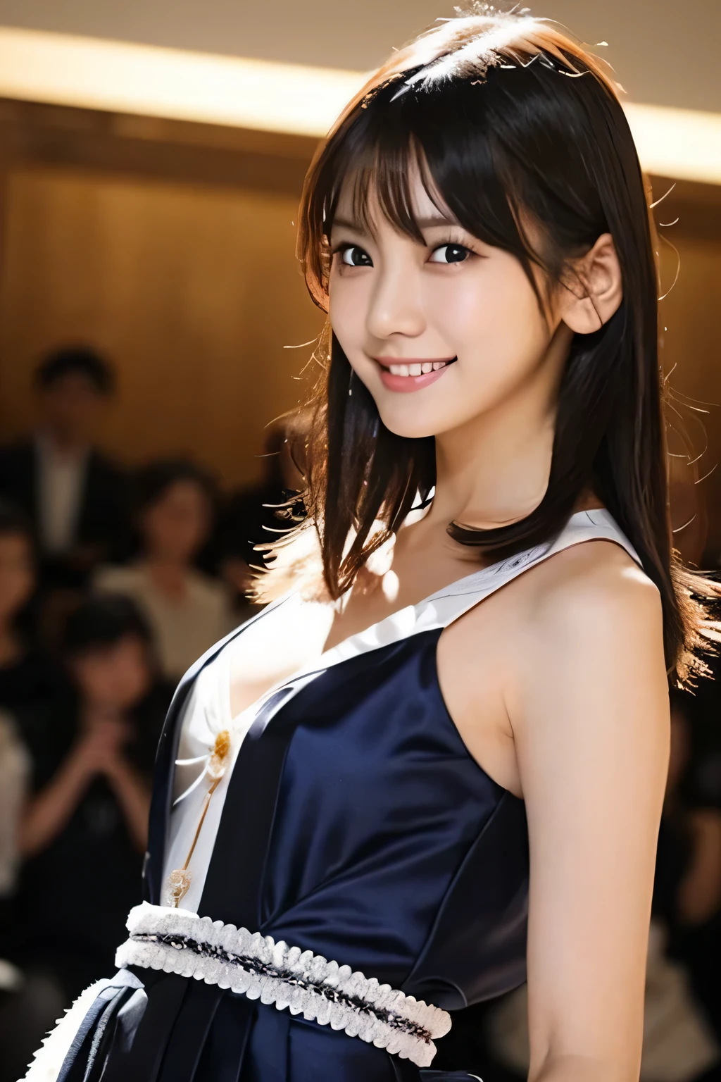 A close up of a woman in a dress posing for a picture - SeaArt AI