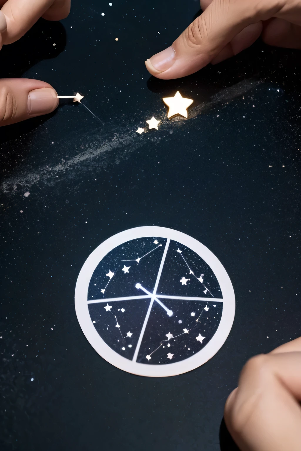 Create stickers,constellation,,Good luck etc.,Around the bottom