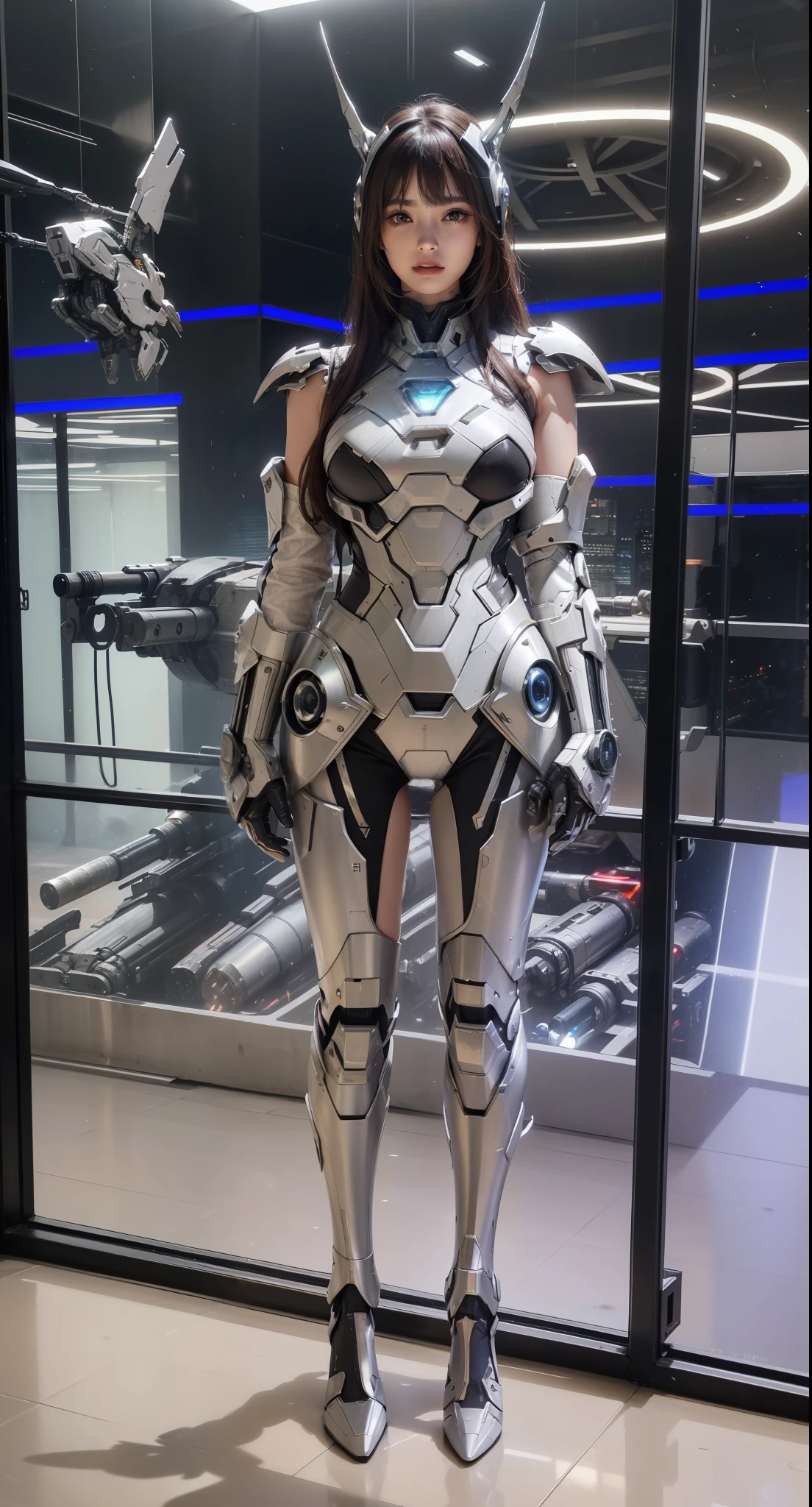 (best quality:1.2,ultra-detailed,realistic:1.37),sci-fi,interstellar,armored suits,technological landscape,futuristic environment,glowing lights,advanced weaponry,alien planets,extraterrestrial creatures,spacecraft,high-tech gadgets,discoveries,explorations,adventure,action-packed scenes,helmet displays,neon colors,shiny metallic textures,gravity-defying movements,explosions,dramatic poses,intense battles,galactic wars,endless possibilities