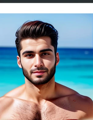 Lebanese man perfect focus on face.